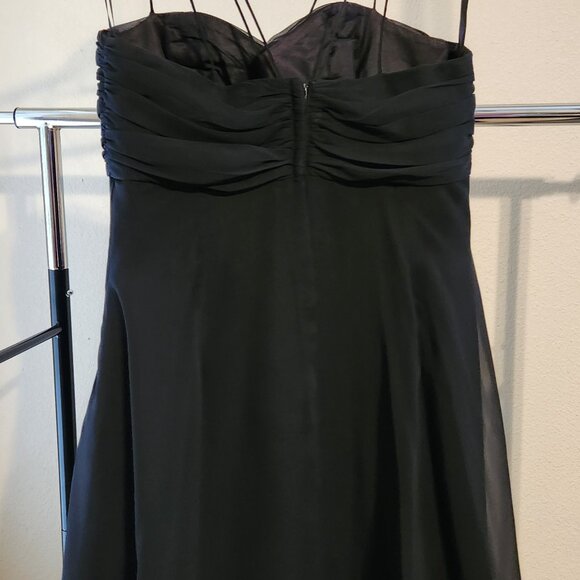 Black Chiffon Cocktail Dress - Picture 4 of 7